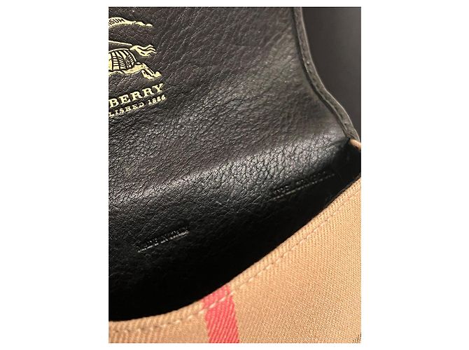 Bolso cruzado mini con hebilla Nova check de Burberry Negro Beige - vista 10