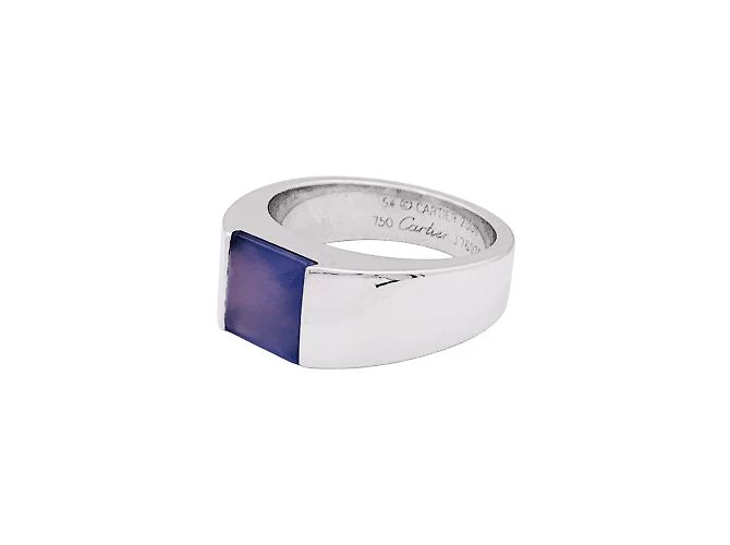 CARTIER Tank Ring, Weißgold, Chalcedon. - Ansicht 3