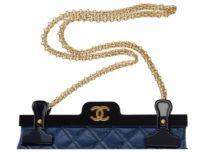 Borsa CHANEL 2.55 in Pelle Blu - 103082 - vista 10