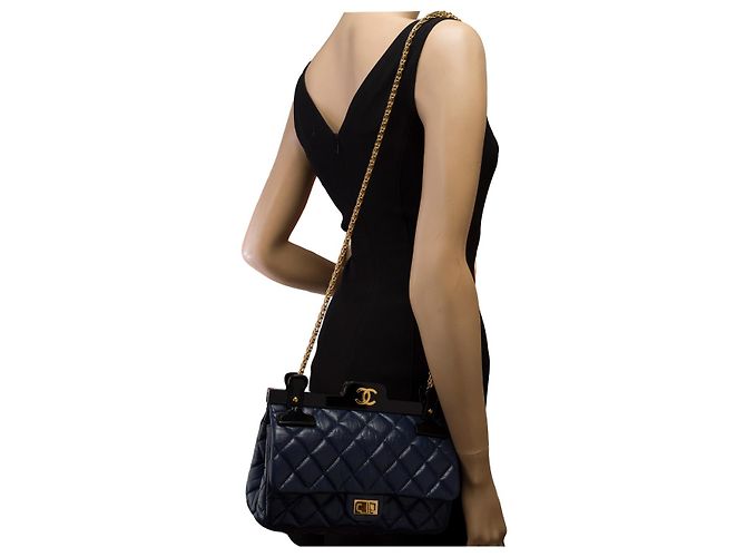 Borsa CHANEL 2.55 in Pelle Blu - 103082 - vista 13
