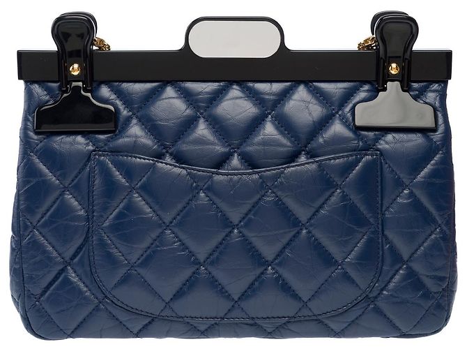 Borsa CHANEL 2.55 in Pelle Blu - 103082 - vista 4