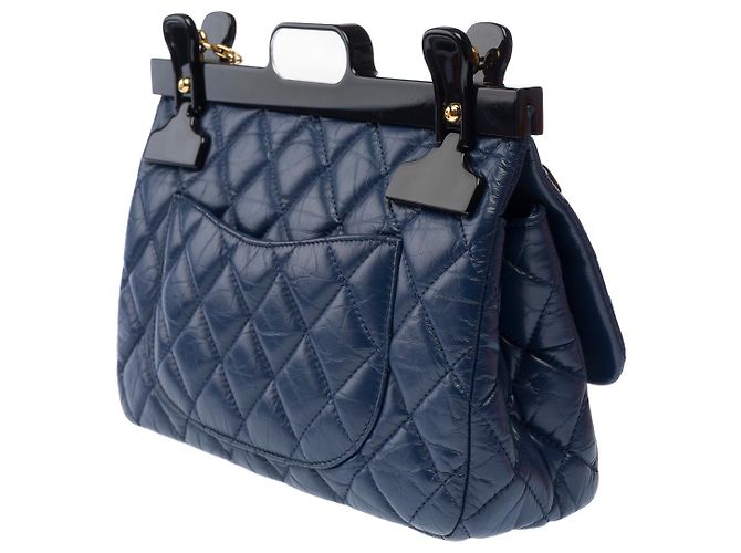 Borsa CHANEL 2.55 in Pelle Blu - 103082 - vista 6