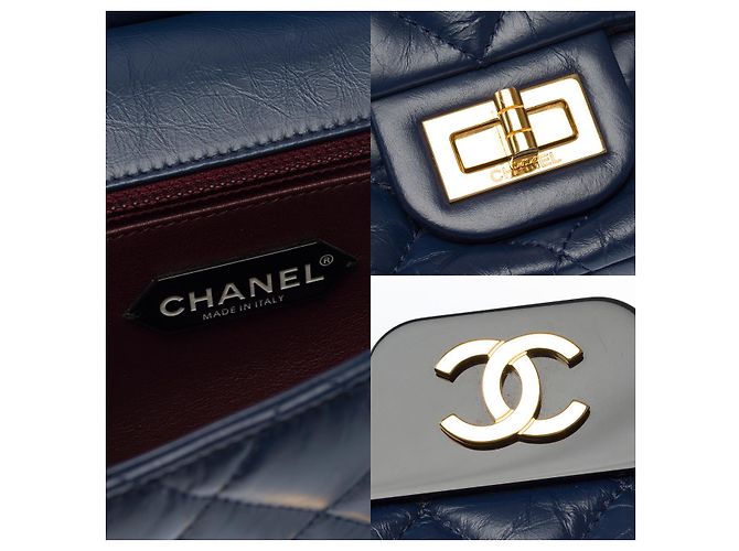 Borsa CHANEL 2.55 in Pelle Blu - 103082 - vista 7
