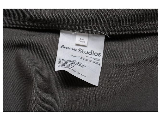 Acne Studios, Camicia overshirt marrone e grigia Grigio - vista 5