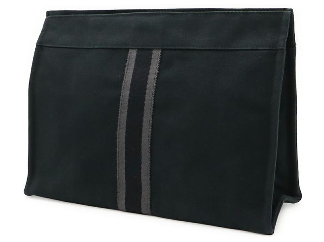 Borsa Clutch Foulet di Hermès Marrone Nero - vista 3