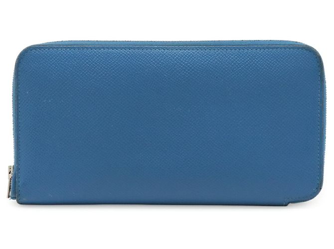 Runder Azap Long Silk'in Geldbeutel von Hermès Blau - Ansicht 2