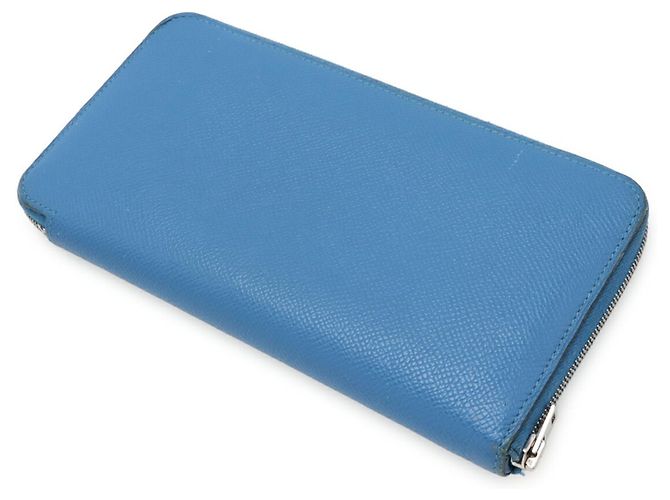 Runder Azap Long Silk'in Geldbeutel von Hermès Blau - Ansicht 3