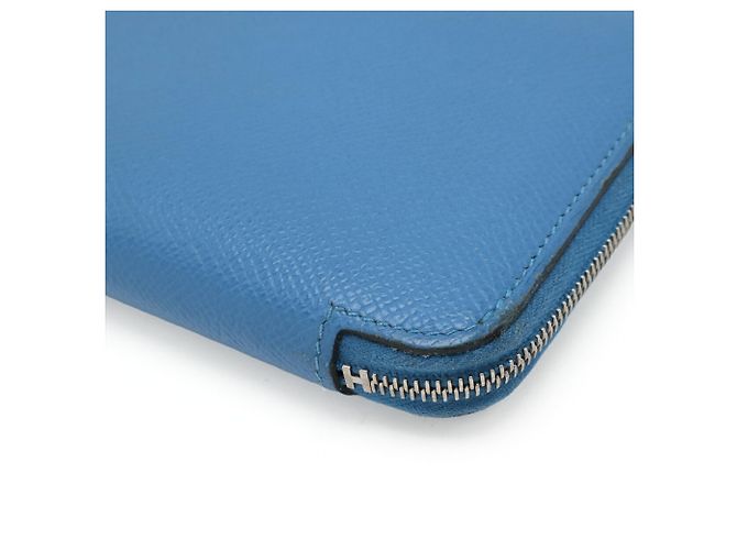 Runder Azap Long Silk'in Geldbeutel von Hermès Blau - Ansicht 4