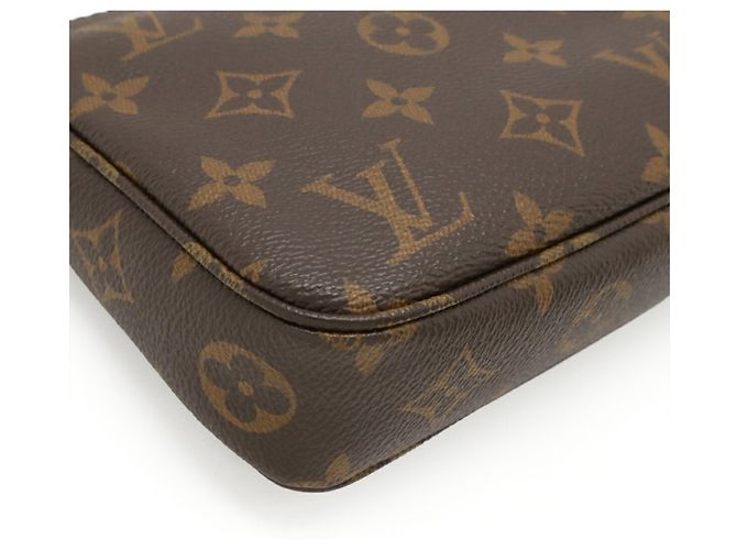 Borsa a catena Pochette Accessoires Monogram Louis Vuitton Marrone - vista 4