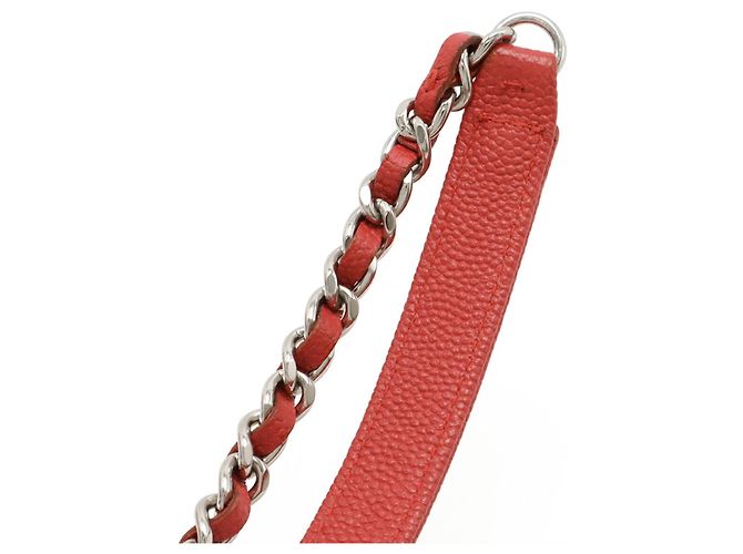 Borsa a spalla Chanel V-Stitch Chevron con catena Rosa Rosso - vista 6
