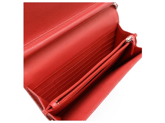 Borsa a spalla Chanel V-Stitch Chevron con catena Rosa Rosso - vista 7