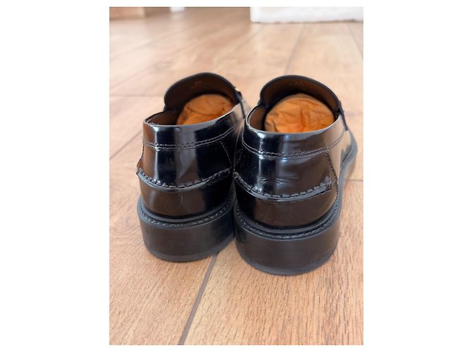 Mocassini Tod's in pelle con placca logo nero - vista 4
