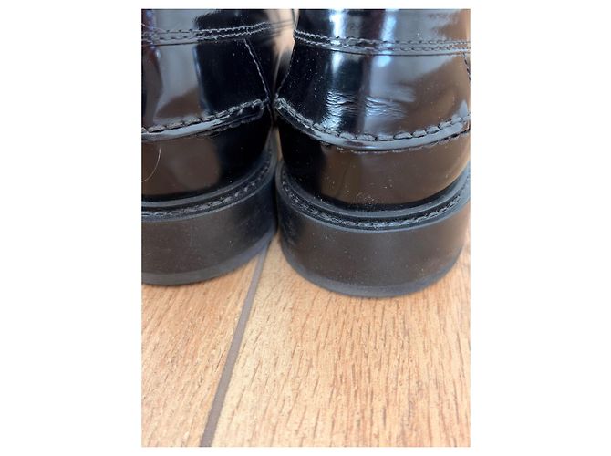 Mocassini Tod's in pelle con placca logo nero - vista 5