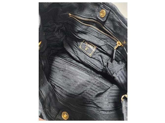 Borsa a tracolla in nylon e pelle Prada nera Nero - vista 11