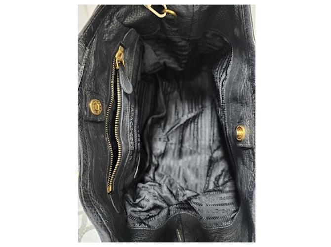 Borsa a tracolla in nylon e pelle Prada nera Nero - vista 12