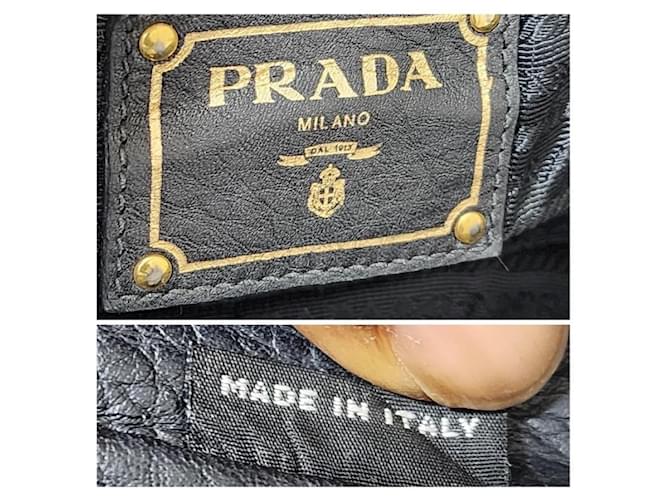 Borsa a tracolla in nylon e pelle Prada nera Nero - vista 4
