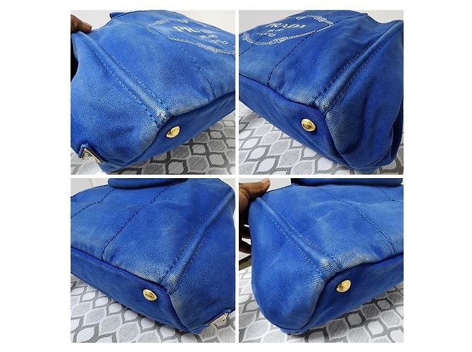 Prada Denim Canvas Handtasche Blau - Ansicht 10