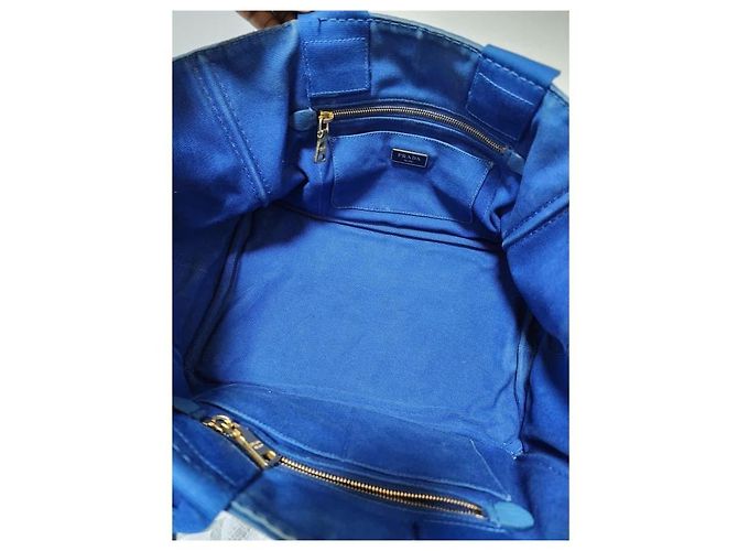 Prada Denim Canvas Handtasche Blau - Ansicht 12