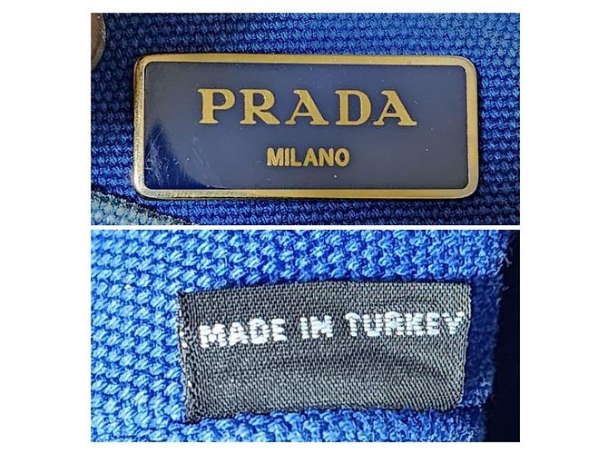 Prada Denim Canvas Handtasche Blau - Ansicht 4