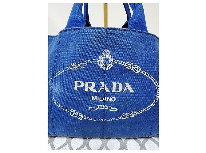 Prada Denim Canvas Handtasche Blau - Ansicht 9