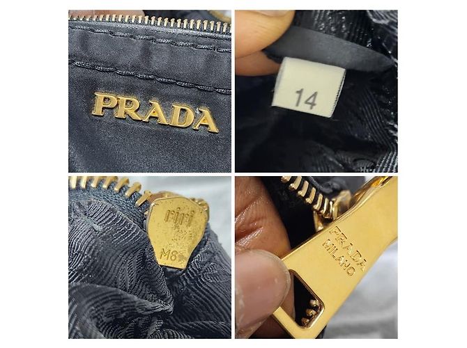 Borsa hobo in nylon Tessuto Canapa nera di Prada Nero - vista 3