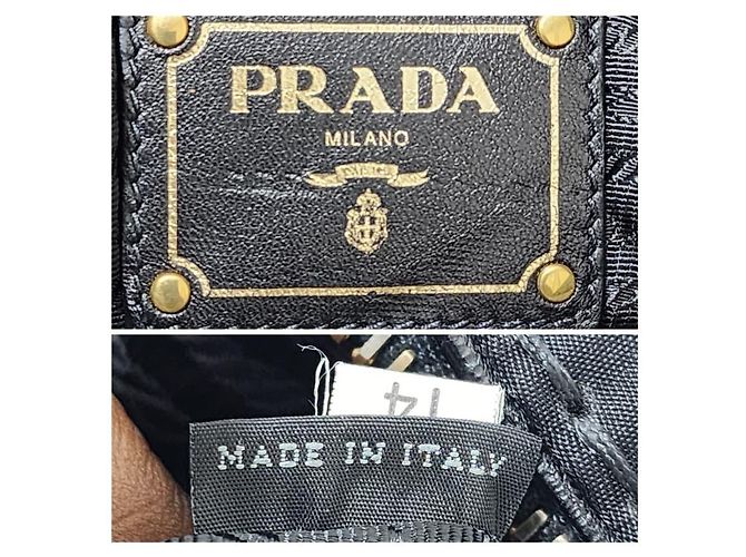 Borsa hobo in nylon Tessuto Canapa nera di Prada Nero - vista 4