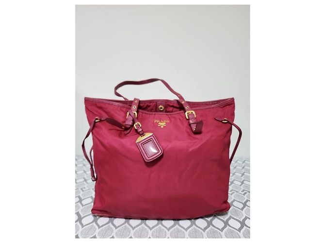 Borsa tote in pelle Saffiano Prada rosa - vista 11