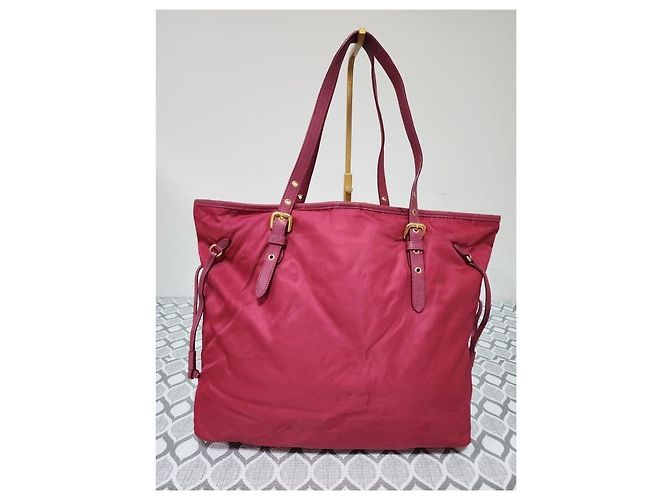 Borsa tote in pelle Saffiano Prada rosa - vista 2