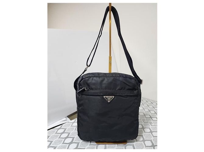 Bolsa mensageiro/crossbody Prada Tessuto preta Preto - vista 12