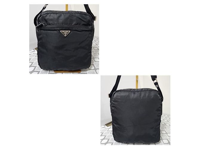 Bolsa mensageiro/crossbody Prada Tessuto preta Preto - vista 6