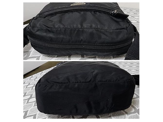 Bolsa mensageiro/crossbody Prada Tessuto preta Preto - vista 8