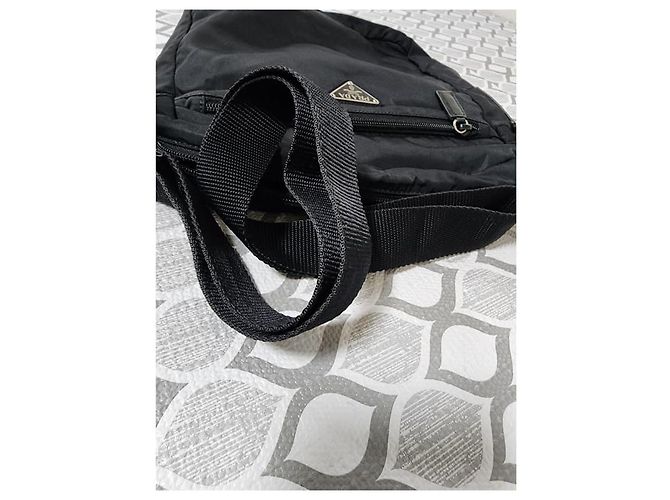 Bolsa mensageiro/crossbody Prada Tessuto preta Preto - vista 9