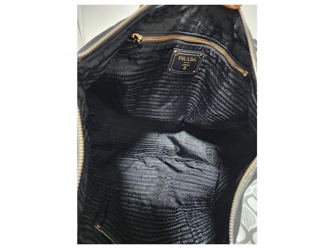 Prada Jacquard Logo Wendetasche Schwarz - Ansicht 11