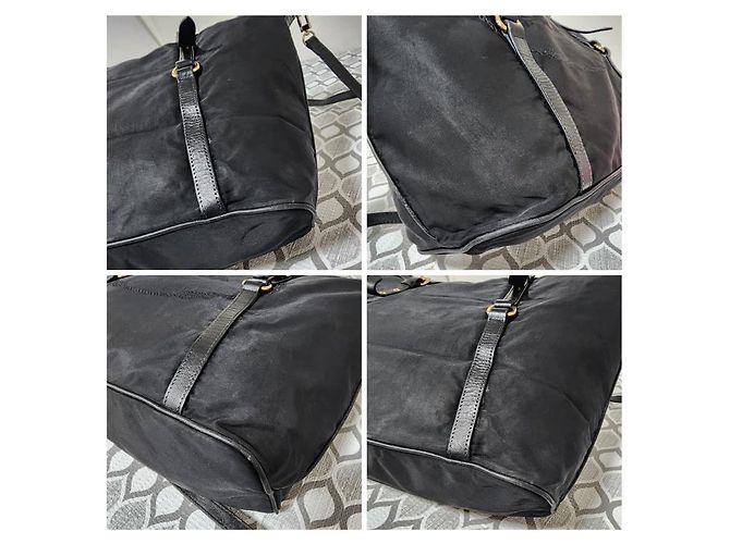 Prada Jacquard Logo Wendetasche Schwarz - Ansicht 12