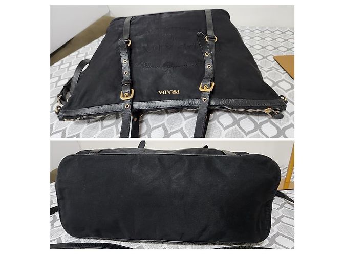 Prada Jacquard Logo Wendetasche Schwarz - Ansicht 5