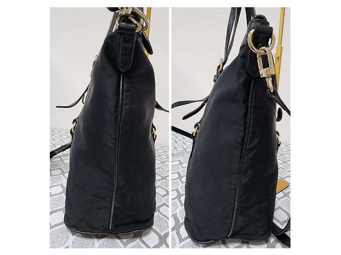 Prada Jacquard Logo Wendetasche Schwarz - Ansicht 6