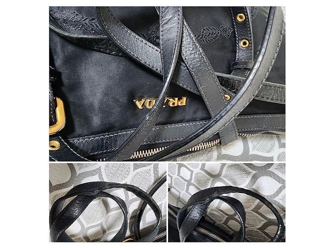 Prada Jacquard Logo Wendetasche Schwarz - Ansicht 9