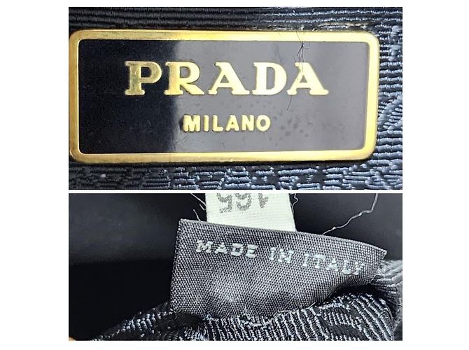 Borsa a tracolla Prada Tessuto con fibbia nera Nero - vista 3
