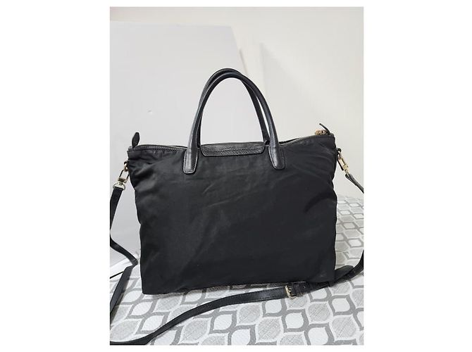 Borsa tote in nylon Tessuto e pelle Saffiano nera PRADA Nero - vista 2