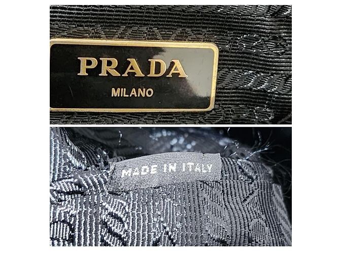 Borsa tote in nylon Tessuto e pelle Saffiano nera PRADA Nero - vista 3