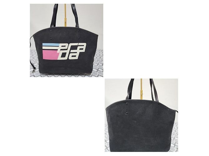 Borsa tote Prada Canapa Racing Logo Nera Nero - vista 4