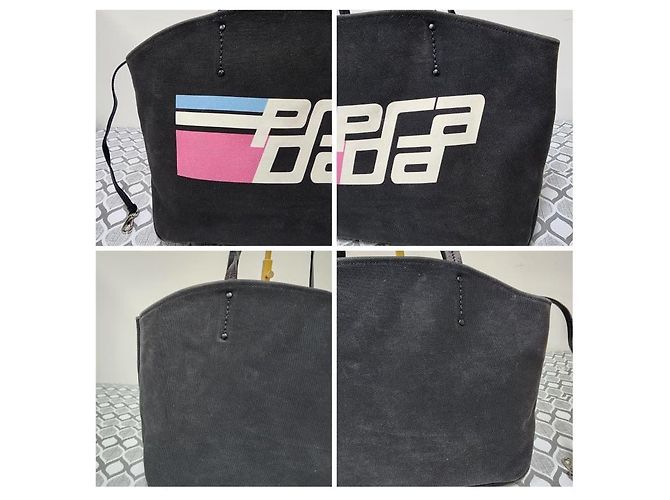 Borsa tote Prada Canapa Racing Logo Nera Nero - vista 8