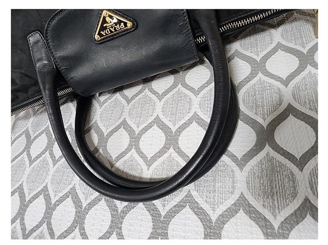 PRADA Tote in Nylon Saffiano Nero - vista 8