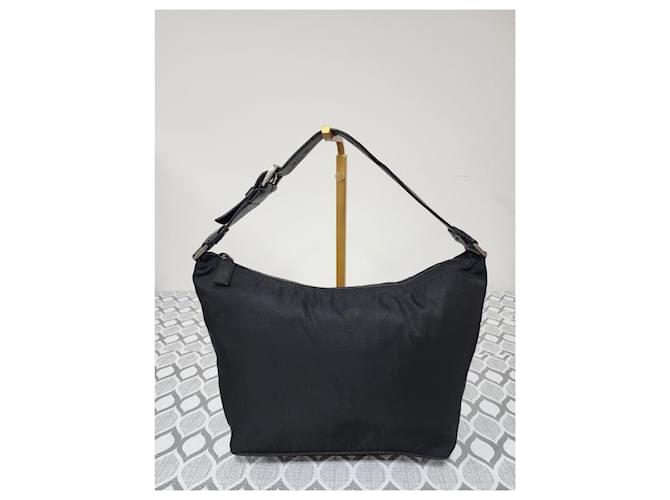 Borsa a Spalla Prada Tessuto Nera Nero - vista 2