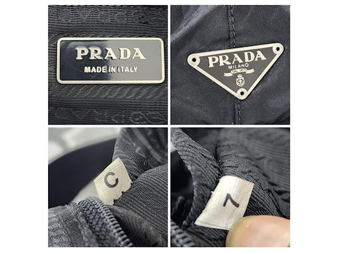 Borsa a Spalla Prada Tessuto Nera Nero - vista 3