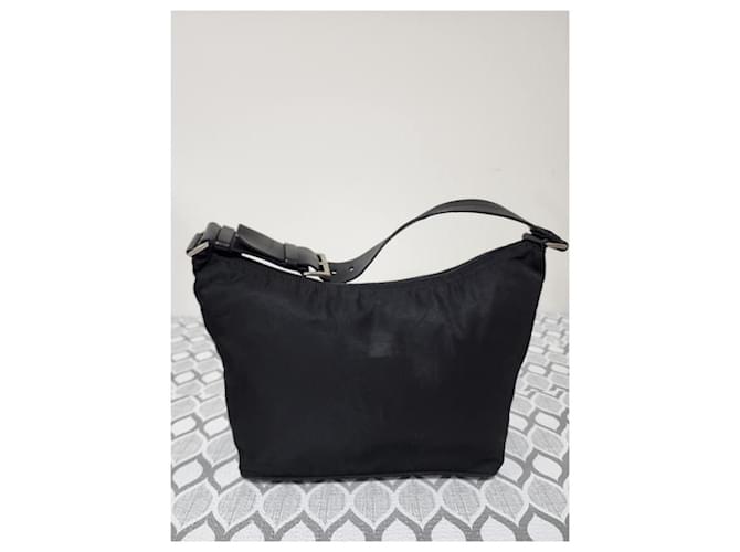 Borsa a Spalla Prada Tessuto Nera Nero - vista 6