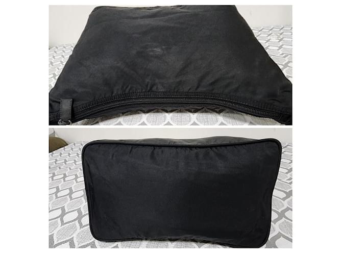 Borsa a Spalla Prada Tessuto Nera Nero - vista 7