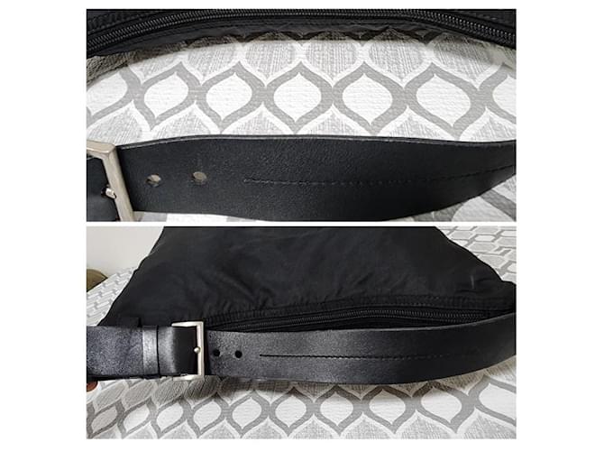 Borsa a Spalla Prada Tessuto Nera Nero - vista 8