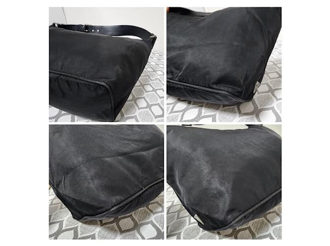 Borsa a Spalla Prada Tessuto Nera Nero - vista 9