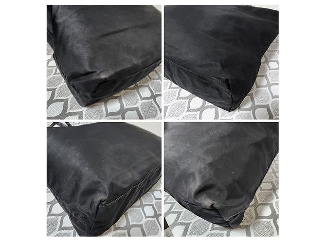 Borsa tote Tessuto in nylon e pelle nera di Prada Nero - vista 10